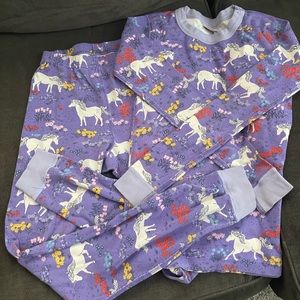 Hanna Andersson unicorn pajamas -  Size 150 (12)
